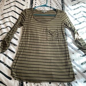 Charlotte Russe green stripped top